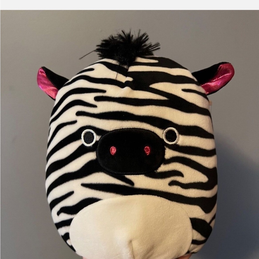 Squishmallow Zebra Plush Toy - Black and White